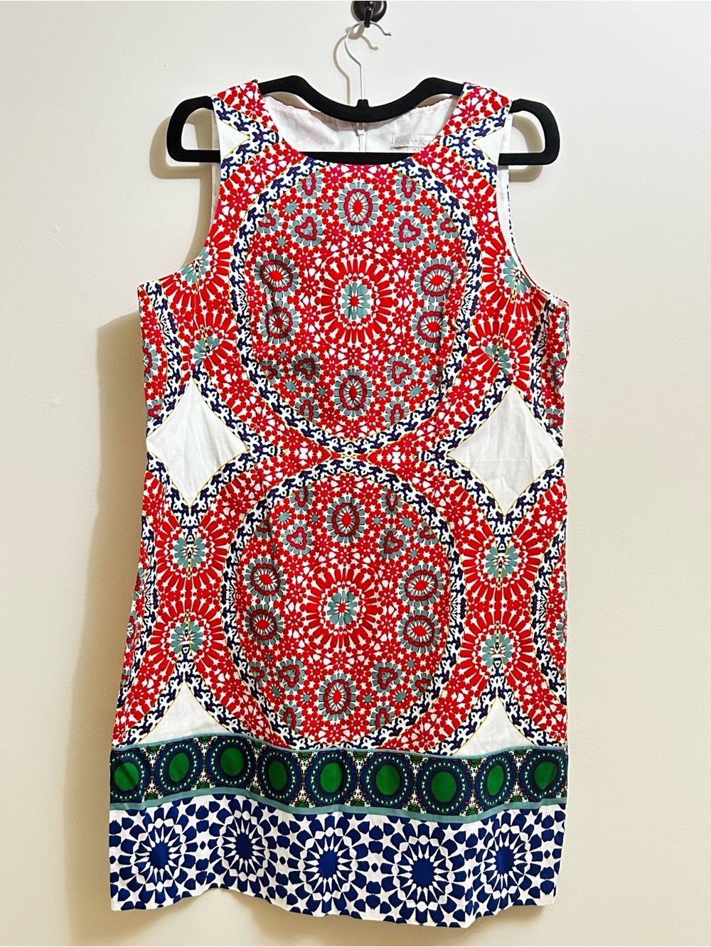 London Times Sleeveless Red Printed Dress size US 14